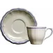 Filet Bleu Set Of 2 Us Tea Cups & Saucers 8 1/2 Oz, 6" Dia