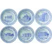 Themed Plates, Chateaux De La Loire Set Of 6 Coasters Assorted, 5 1/16" Dia