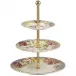 Millefleurs Three-Tier Cake Stand 18 1/4" x 14 5/16"