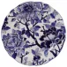 Pivoines Bleues Dessert Plate 8 13/16" Dia