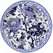 Pivoines Bleues Cake Platter 11 13/16" Dia