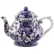 Pivoines Bleues Teapot 14 1/2" H - 14" Dia