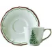 Filet Noel Set Of 2 Us Tea Cups & Saucers 8 1/2 Oz, 6" Dia