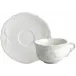 Rocaille Blanc Set Of 2 Tea Cups & Saucers