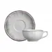 Filet Pivoine Breakfast Cups & Saucers 13 Oz, 7" Dia, Set of 2