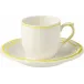 Filet Citron Set Of 2 Espresso Cups & Saucers