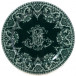 Les Depareillees Green Dessert Plate Monogrammed 9 1/4" Dia