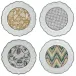 Dominote Set Of 4 Dessert Plates Assorted 9 1/8 " Dia