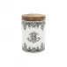 Monogramme Storage Jar, Large 3 1/4" Dia- 5 1/8 H