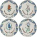 La Favorite Set Of 4 Dessert Plates Assorted 8 11/16" Dia