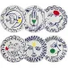 Archipel Sentimental Set Of 6 Dinner Plates Assorted 10 13/16’’ Dia