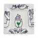 Archipel Sentimental Large Square Candy Tray Hands 6 11/16" Sq