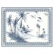 Les Depareillees Blue Acrylic Serving Tray, Large 18 1/4" x 14 5/16"