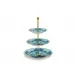 Oriente Italiano Iris A.Doccia 3-Tier Stand Cm 26,5 In. 10,4