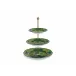 Oriente Italiano Antico Doccia Malachite 3 Tier Stand 26.5 cm
