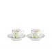 Florenza - Acanto Fondo Bianco Impero Set Of 2 Coffee Cup With Saucer Pcs 4
