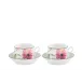 Florenza - Malva Fondo Bianco Impero Set 2 Tea Cup With Saucer Pcs 4