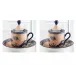 Oriente Italiano Cipria Coffee Cup With Plate And Cover Set, For Two Impero