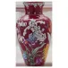 Corona Oro Brillante Giardino Dell'Iris Porpora High Vase H Cm 42 In. 16 1/2 With Decorative Leaf