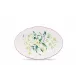 Florenza - Acanto Fondo Bianco Duchessa Oval Flat Platter Cm 37 In. 14,5