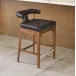 Moderno Counter Stool Black Marble Leat