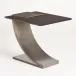 Side Table w/Smoke Glass Light Gunmetal