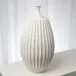 Sawtooth Vase Rustic White Medium