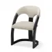 Delia Dining Chair Ebony Cerused Muslin