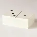 Dominoes Box White w/Black Dots Large