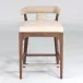 Moderno Counter Stool Ivory Marble Leat