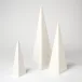 S/3 Pyramid Objet Matte White (Set of 3 )