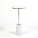 Short Cored Marble Table Nickel