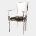 Marilyn Pewter Acrylic Arm Chair