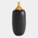 Tipton Golden Crackle/Black Cylinder Vase