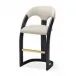 Delia Bar Stool Ebony Cerused Muslin