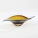 Bent Leaf Bowl Blue/Amber Small