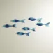 Wall Fish Blue Large, Set of 6