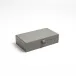 Marbled Leather D Ring Box Dark Grey Me