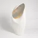 Cowl Lamp White w/Silver Leaf Large