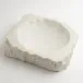 Chiseled Block Bowl White Marble