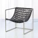 Knit & Pearl Chair Nickel Dark Grey Lea