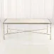Spike Cocktail Table Antique Nickel/Whi