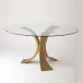 Lotus Dining Table w/48" Glass Top Anti