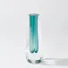 Square Cut Glass Vase Azure
