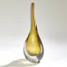 Stretched Neck Vase Amber Large