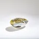 Pleated Bowl Amber/Blue Filigree Small