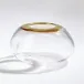 Organic Formed Vase Gold Rim Large