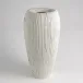 Baleen Vase Ivory w/Brown Edges