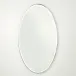 Elongated Oval Mirror Nickel Large