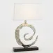 Swirl Lamp Nickel w/Black Granite